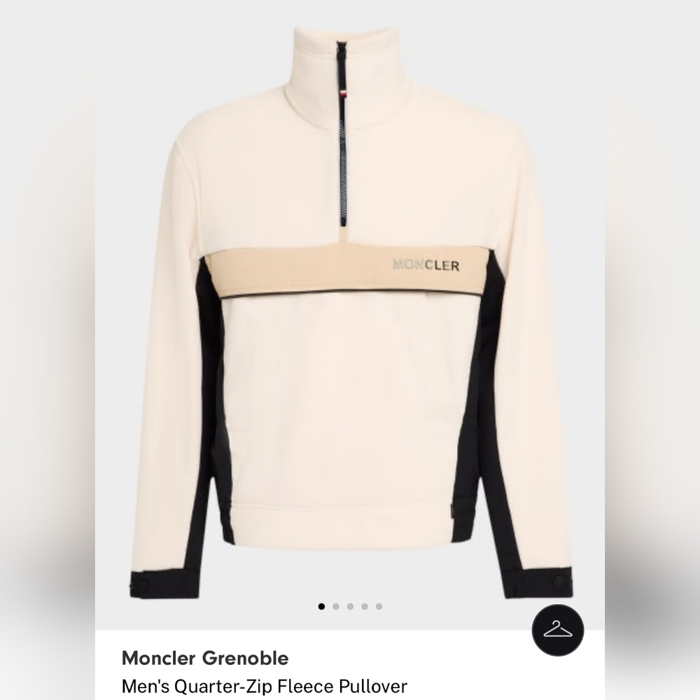 Moncler Men's Quarter Zip Fleece Sweatshirt